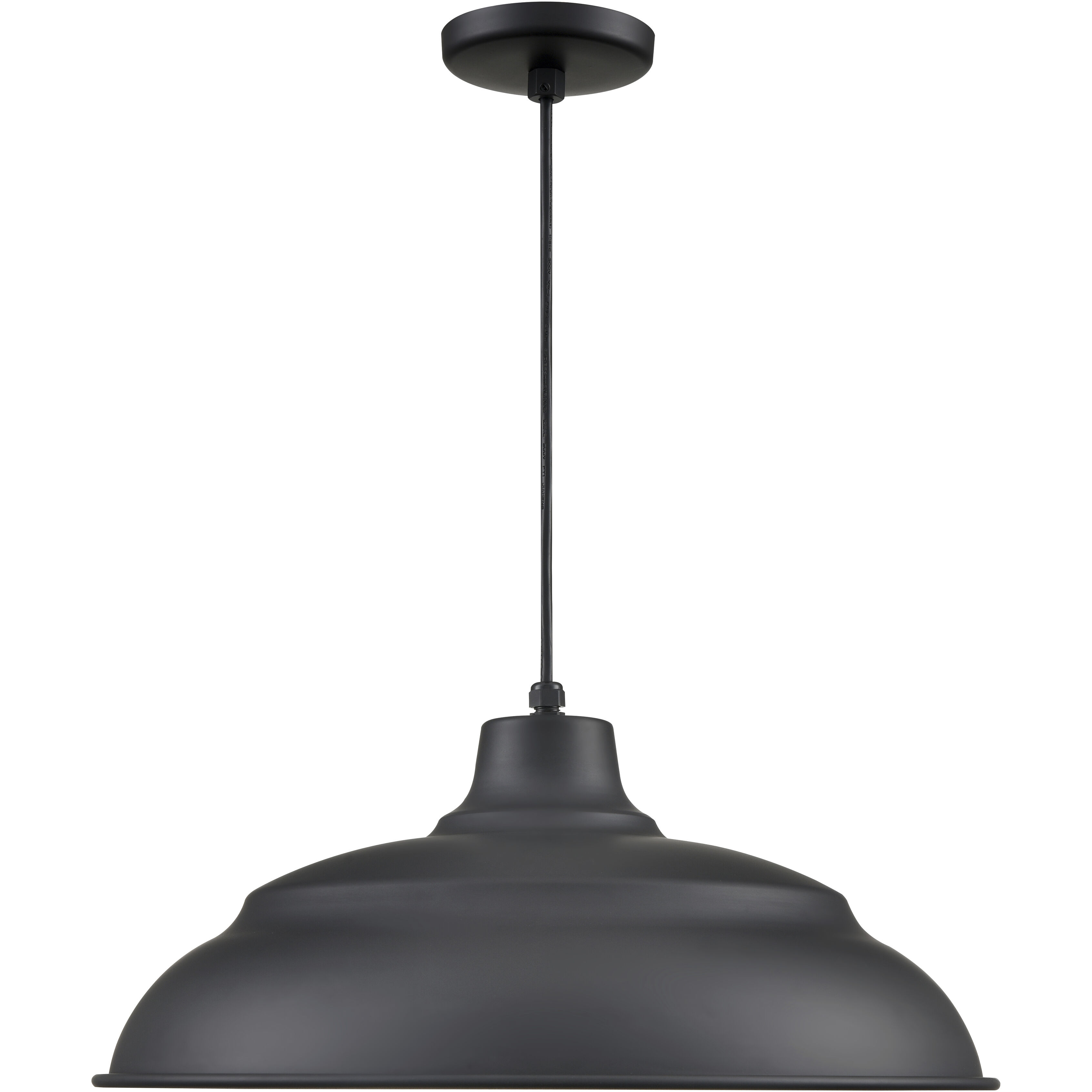 R Series 1 Light 20 inch Satin Black Outdoor Pendant
